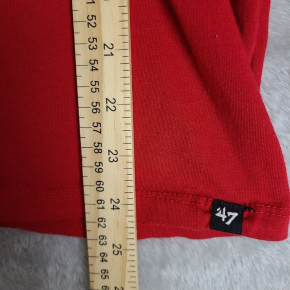 47 Brand St. Louis Cardinals Womens Red Short Sleeve MLB Baseball Shirt Size Med - Picture 7 of 8